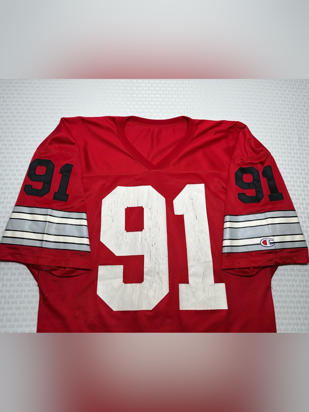 Vtg 90s Champion Ohio State Buckeyes #91 Men's L 1968 Commemorative Jersey RARE!